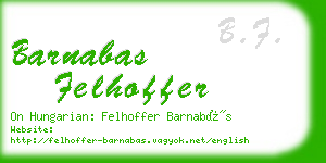 barnabas felhoffer business card
